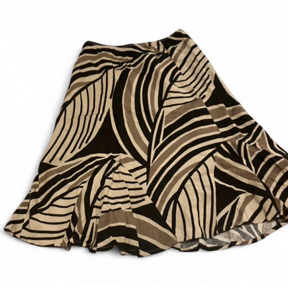 East 5th Black and Cream Midi Skirt‎